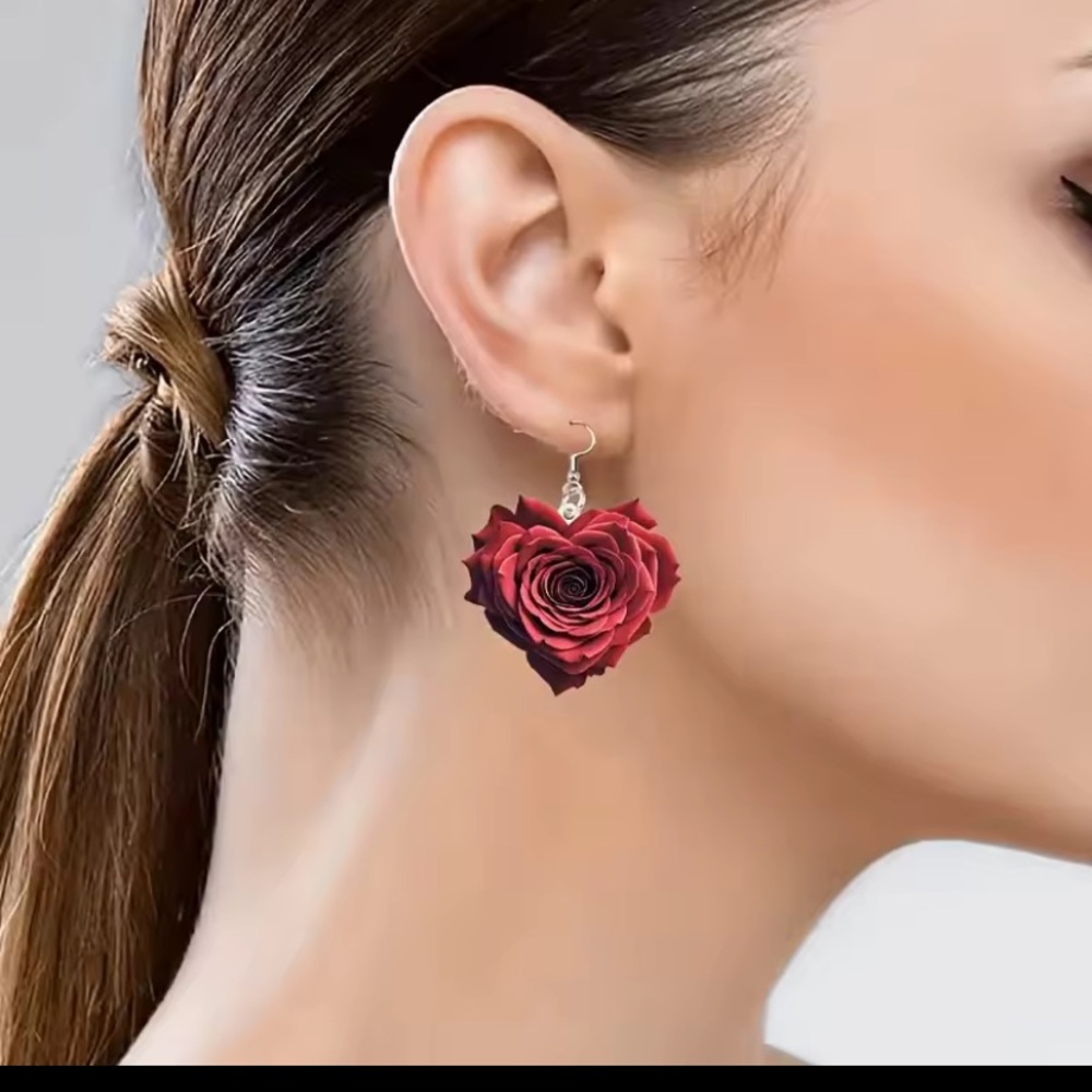 "Wear Your Heart on Your Ears”: The 'Eternal Rose' Acrylic Dangles